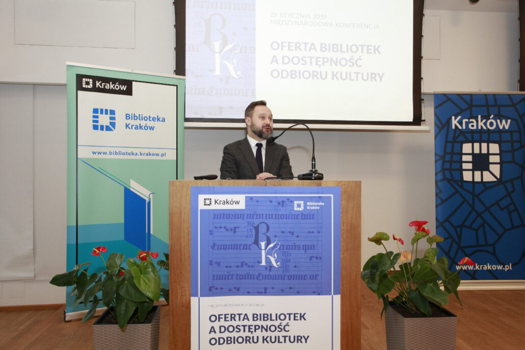 Dr Tomasz Makowski – dyrektor Biblioteki Narodowej, autor referatu Biblioteka bez barier, fot. arch. Biblioteki Kraków