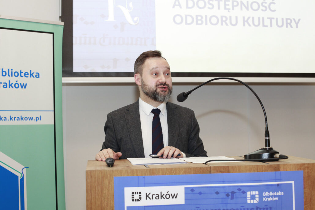 Dr Tomasz Makowski, dyrektor Biblioteki Narodowej, autor referatu Biblioteka bez barier, fot. arch. Biblioteki Kraków